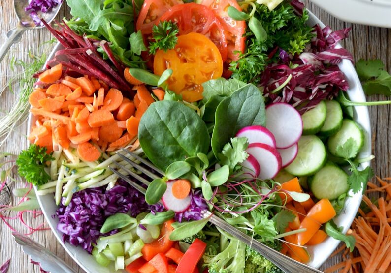 close-up photo of vegetable salad